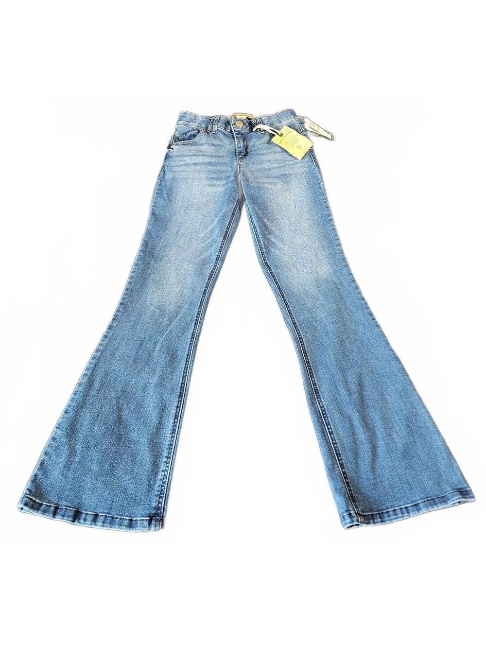 Democracy Curve Equality Itty Bitty Boot Blue Flared Jeans Size 8